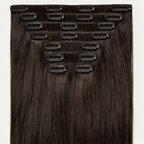 20" Soft Noir Invisible Clip-In Hair Extensions (160g)