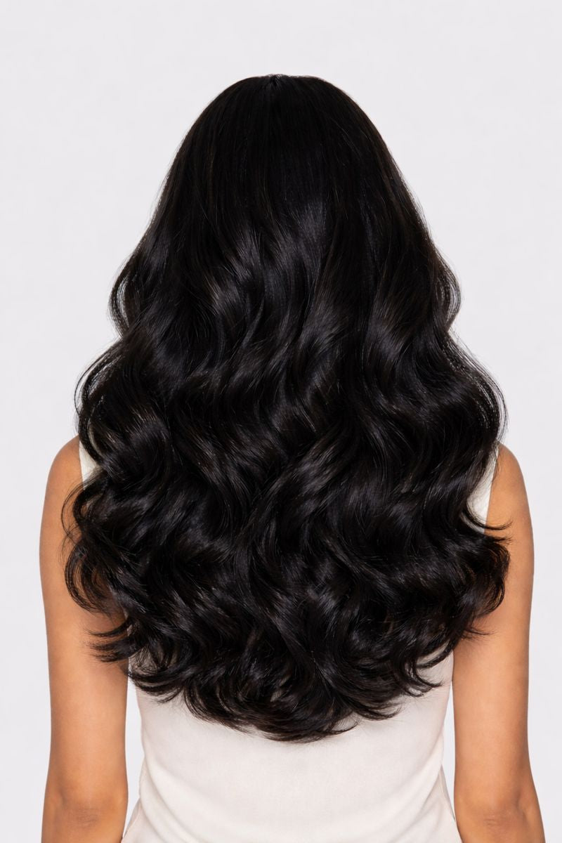 20" Deep Ebony invisible clip-In Hair Extensions (160g)