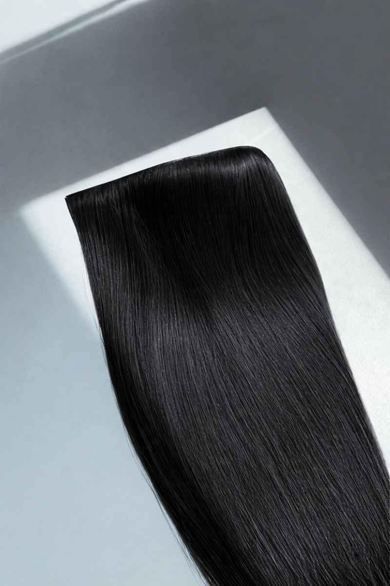 20" Deep Ebony invisible clip-In Hair Extensions (160g)