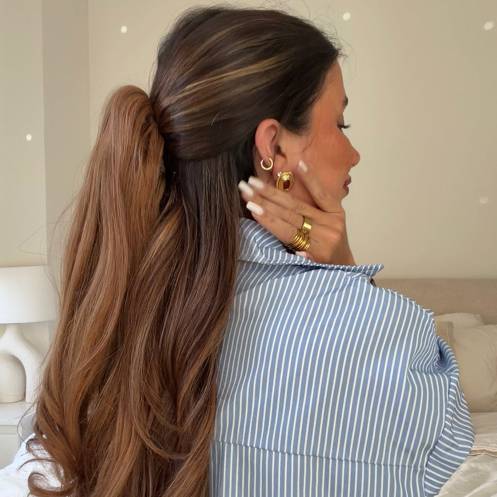 SLIEK Claw Clip Ponytail – Caramel Brunette
