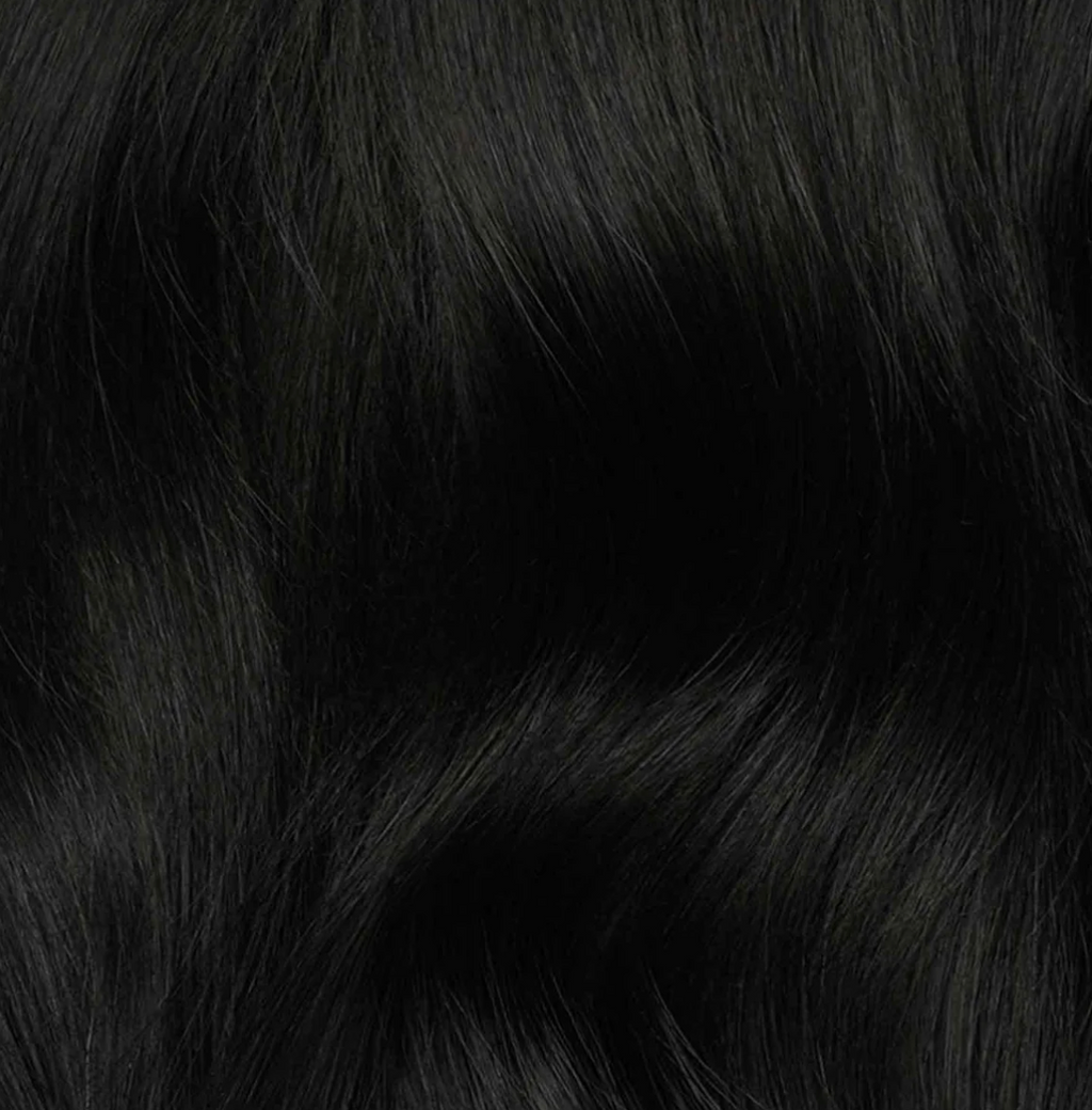20" Deep Ebony invisible clip-In Hair Extensions (160g)
