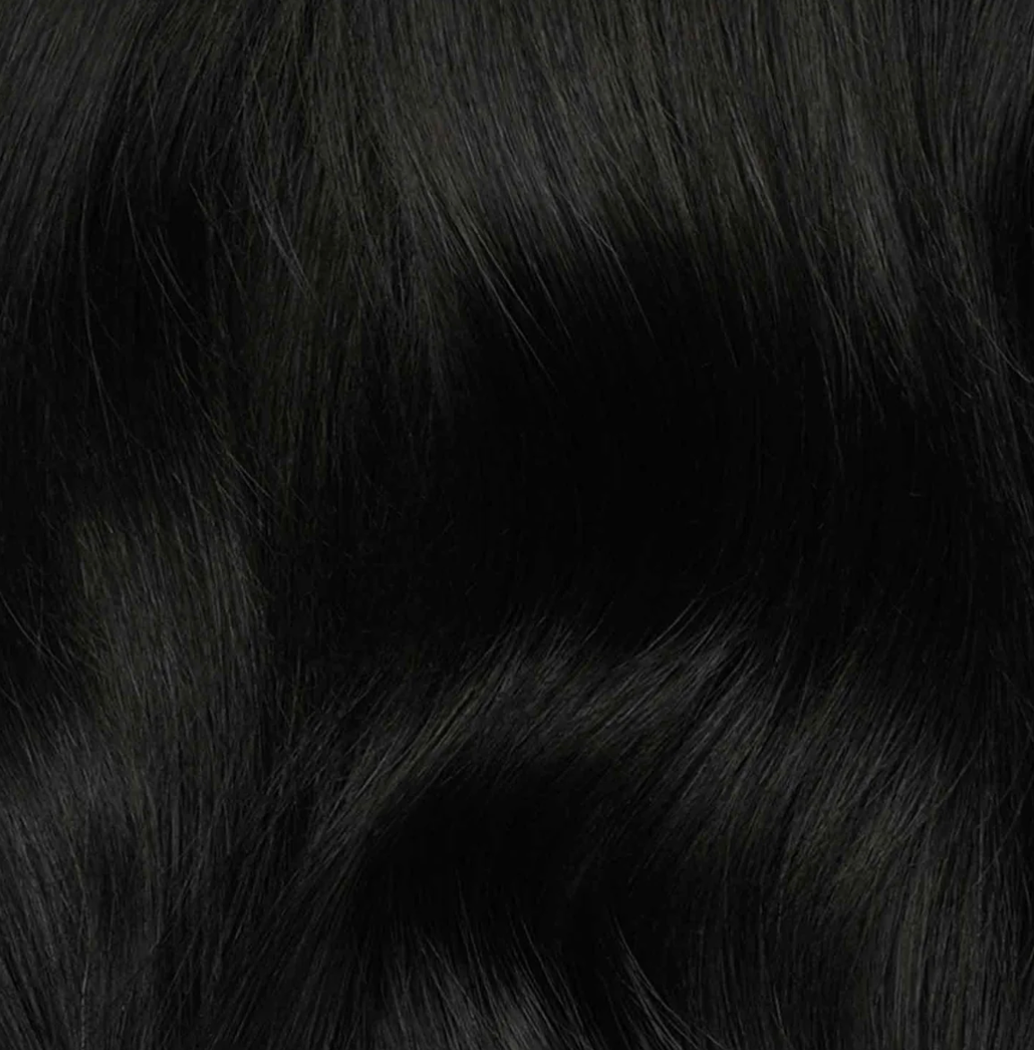 20" Deep Ebony invisible clip-In Hair Extensions (160g)