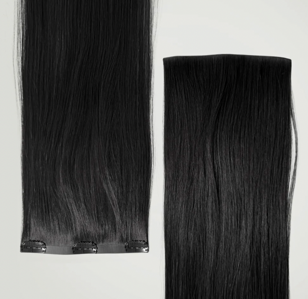 20" Deep Ebony invisible clip-In Hair Extensions (160g)