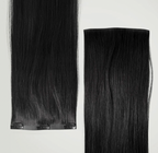 20" Deep Ebony invisible clip-In Hair Extensions (160g)