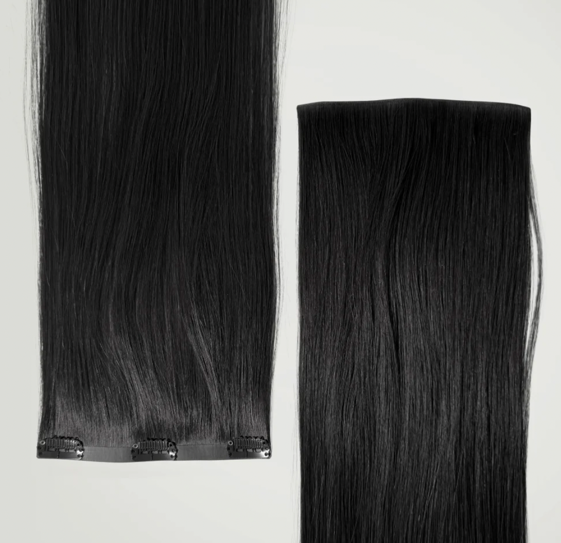 20" Deep Ebony invisible clip-In Hair Extensions (160g)